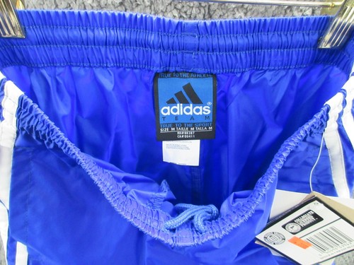 NWT Rare 90s Adidas TEAM Vintage Nylon Blue Track Pants Youth Medium - Picture 12 of 14