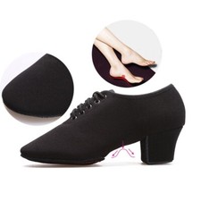 Damen Latein Tanzschuhe Mittelhoch Weiche Sohle Lehrer Training Tanzende Sneaker