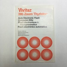 Original VIVITAR 285 Zoom Thyristor Owners Manual Vintage