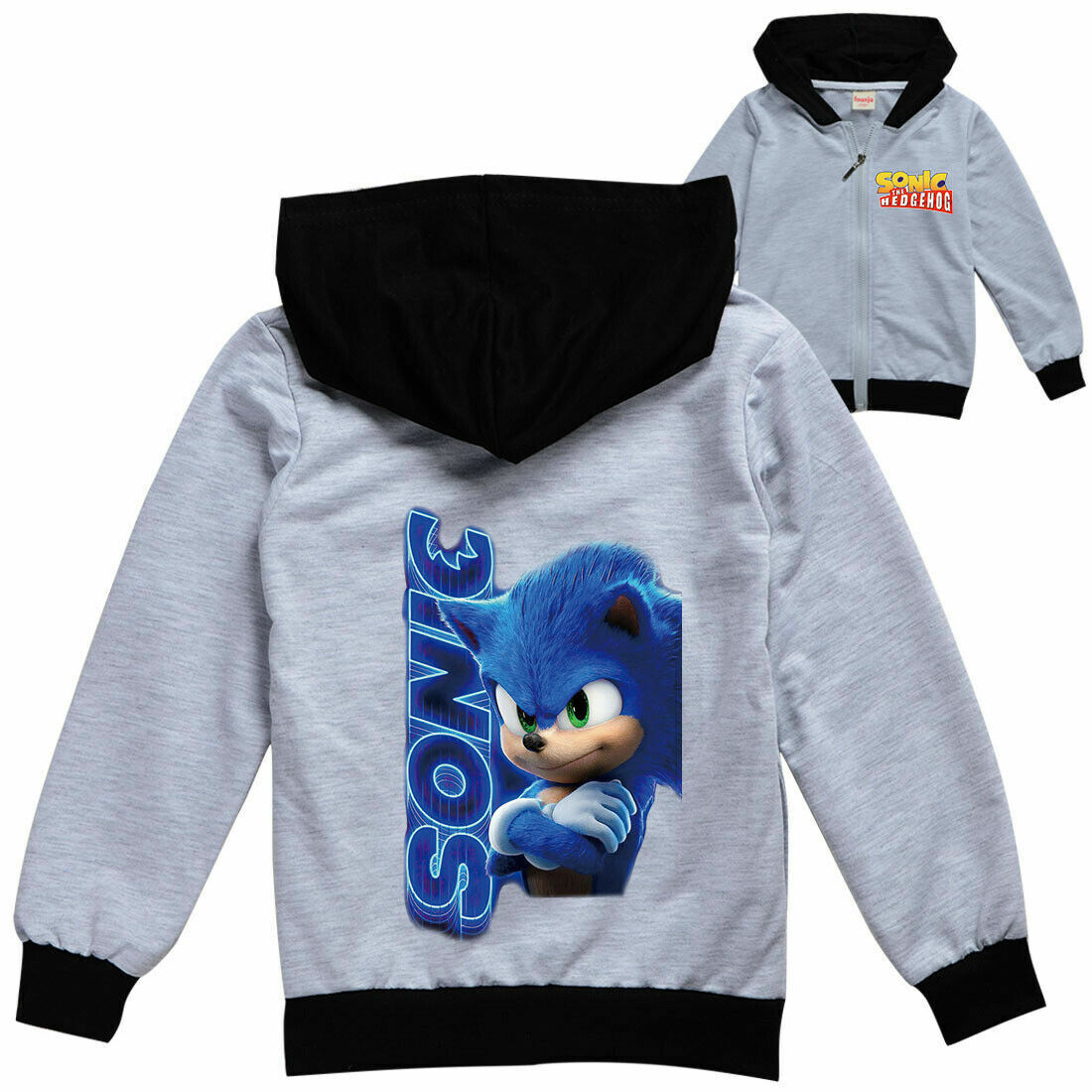 Kinder3D sonic Jungen Mädchen Hoodies Sweatshirts Jacke Tragen Kapuzenpullover