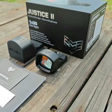 Swampfox Justice II 1x30 Justice 1x27 4 Reticle Red/Green Dot Optic Sight RMR