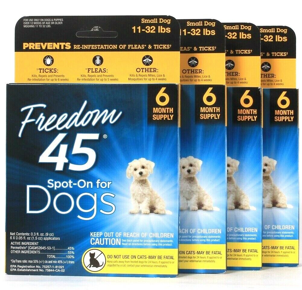 4 Packages Freedom 45 Spot Free shipping anywhere in the nation On For Dogs 32 shipfree 11 Topica Lbs Small To
