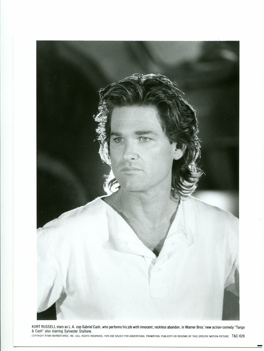 8x10-Promo-Still-Tango Cash-Kurt Russell-Action-Crime-Comedy-NM-1989