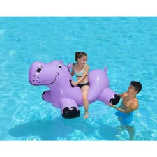 Happy Hippo Swimming Pool Float Rider | Poolmaster Purple