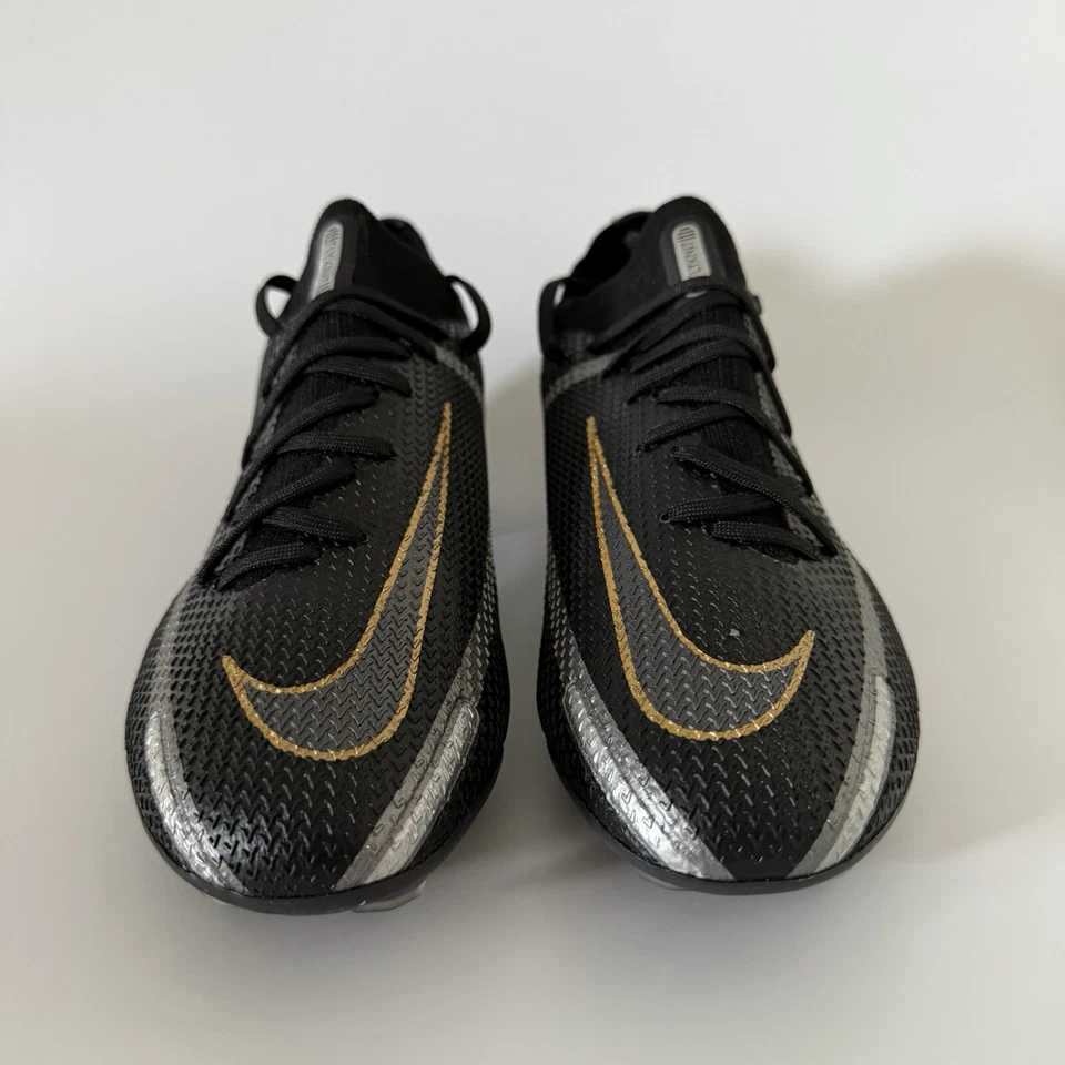 Nike Mens 6.5/Womens 8 Phantom GT2 Elite FG Soccer Cleats Black/Gold CZ9890-007 - Image 2 of 4