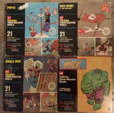GAF Viewmaster Reels Lot of 4 Disney Popeye Bugs Bunny