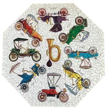 COMPLETE VTG SPRINGBOK OKTA PUZZLE ANTIQUE CARS RUN-A-BOUT BOB PETTES 500 PC F28
