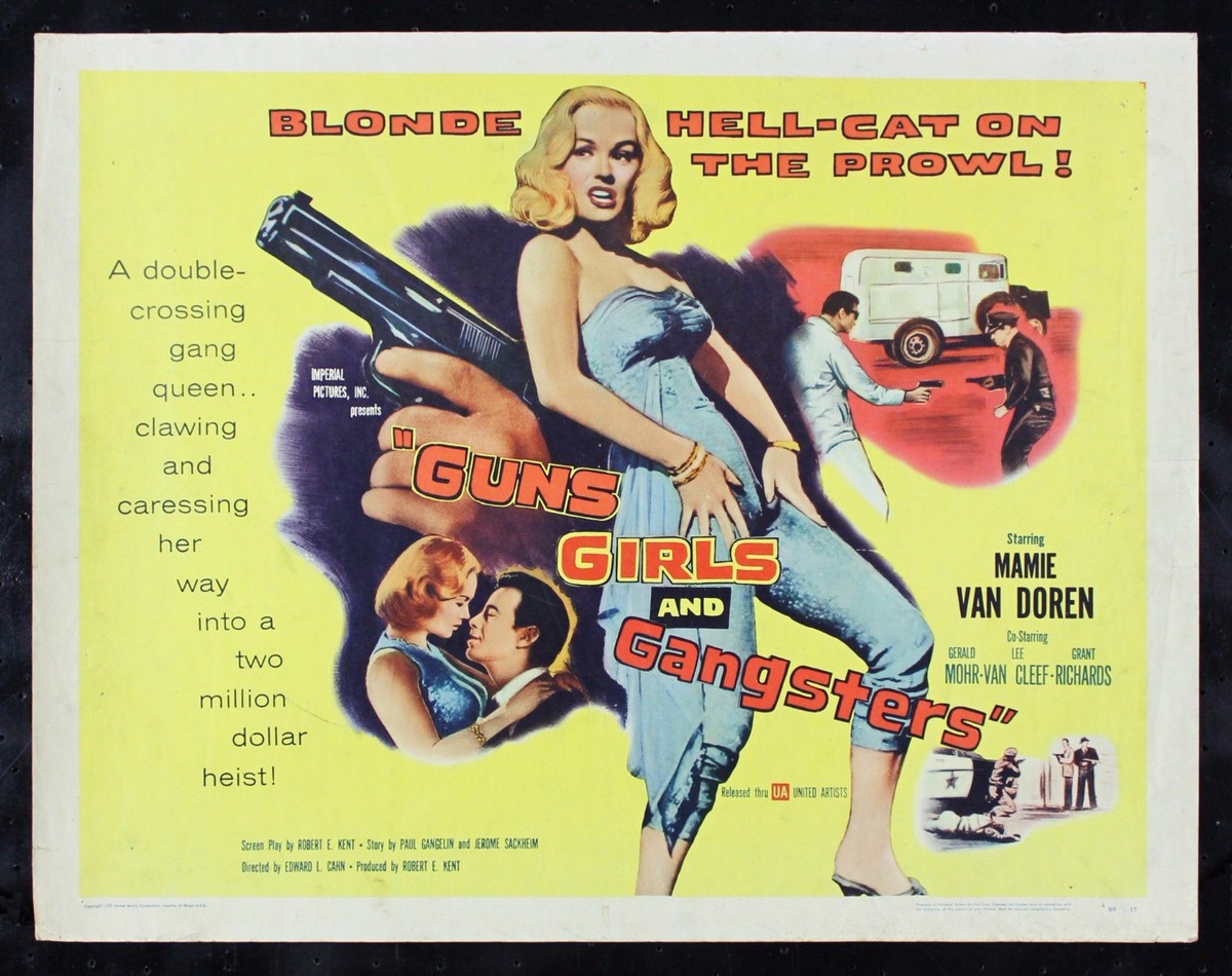 ロングラン　映画ポスター　vintage 80's GUNS GIRLS & GANGSTERS ✯ CineMasterpieces ORIGINAL MOVIE POSTER