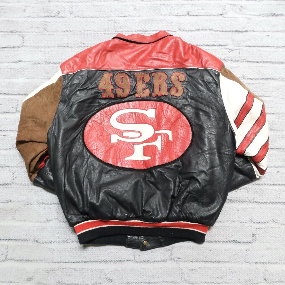 Vintage 90s San Francisco 49ers Leather Reversible Jacket by Vintage 90s San Francisco 49ers Leather Reversible Jacket by