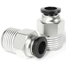 Male Straight 3/8 Inch Tube OD x 1/4 Inch NPT Thread Push to Connect Fittings...