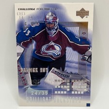 2001-02 UD Challenge for the Cup Brilliant Backstops Patrick Roy #3 /35