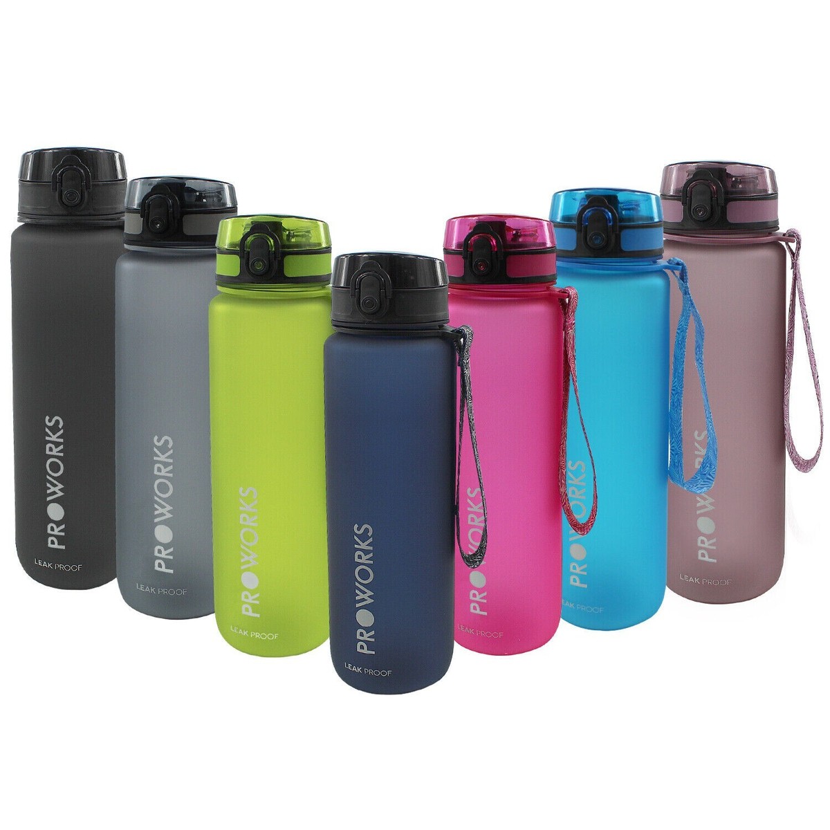 Water Bottle PROWORKS Plastic Leakproof Sports Gym FlipTop Water Bottle BPA  Free