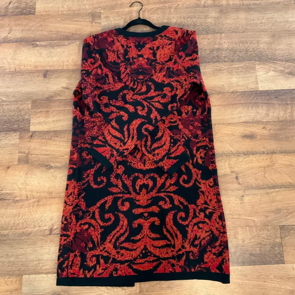 Cárdigan Suéter Chadwicks Paisley Frente Abierto Manga Larga Mujer Pesado Talla L Foto 3 de 4