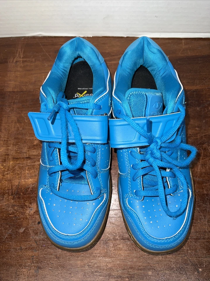 Giro Chamber Men's Mountain Biking Shoes Size 6.5 US 39 EU Blue/Gum 2 Bolt Lace - Image 4 of 4