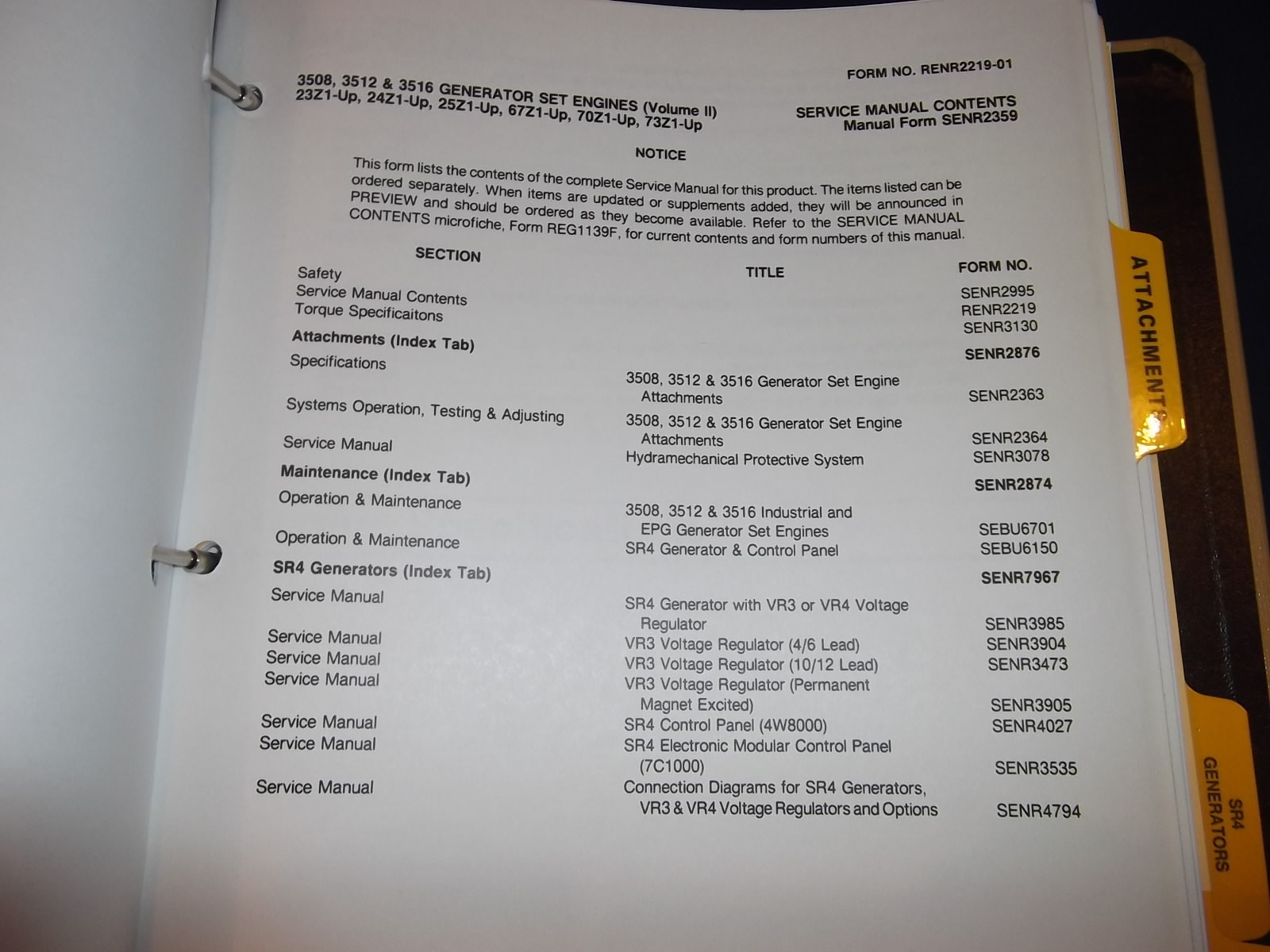 CAT Caterpillar 3508 3512 3516 Genset Service Manual Generator Set Engines  Shop | eBay