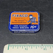 Vintage Advertising Tin Fixaco For Coughs St. Louis
