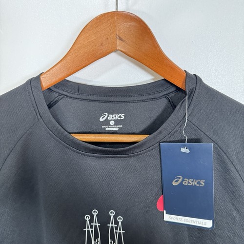 Asics Running Top Women’s Size Small Black Barcelona Marathon Gym Raglan Sleeve - Picture 3 of 12