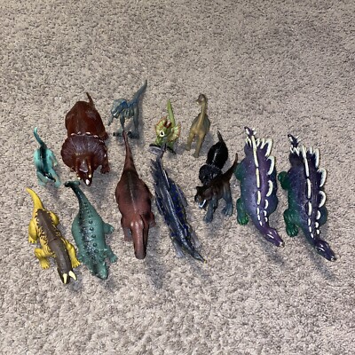 Lot (13) Assorted Plastic Dinosaurs Learning Resources ETC Toy Play Set Figures