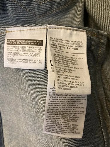 RARE EXCLUSIVE PREMIUM STRETCH DENIM LEVIS TRUCKER JACKET UNAVAILABLE ANYWHERE S image 10
