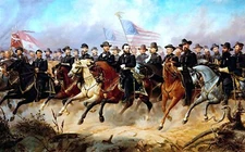 General Grant and his Generals Painting by Ole Peter Hansen Balling Reproduction