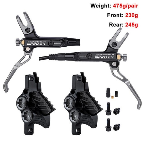 IIIPRO E4 4 Piston Hydraulic Disc Brake Set Mountain Bike Front Rear for Shimano - Picture 3 of 10