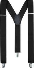 Adjustable 1.4" Heavy Duty Men's Clip-On Tuxedo Dress Pants Suspenders