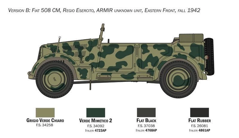 ITALERI 1/35 FIAT 508 CM COLONIALE WITH CREW - Immagine 4 di 4