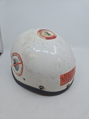Vintage Bell Toptex White Motorcycle Half Helmet Shorty Size