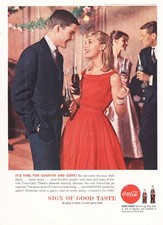 1958 Coca Cola: Time for Courtin and Coke Vintage Print Ad