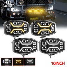 4X 12v 24v 10 Jumbo Oval LED Spot Light Doubl...