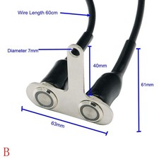 Motorcycle Handlebar Switch Stainless Steel LED Fog Light Headlight On Off