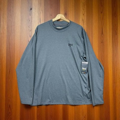 Everlast EV Compress Mock Neck LS Shirt Men s 2XL Gray Fitted Stretch