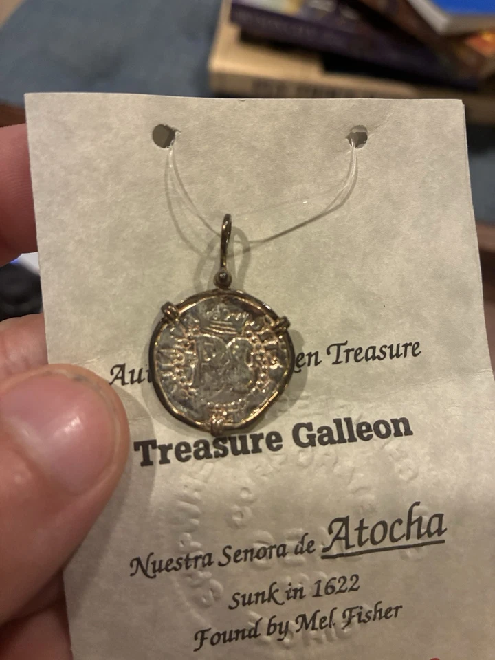 RARE 1622 Atocha Certified Gold Wrap Piece Of Eight Reales Silver Spanish - Image 2 of 4