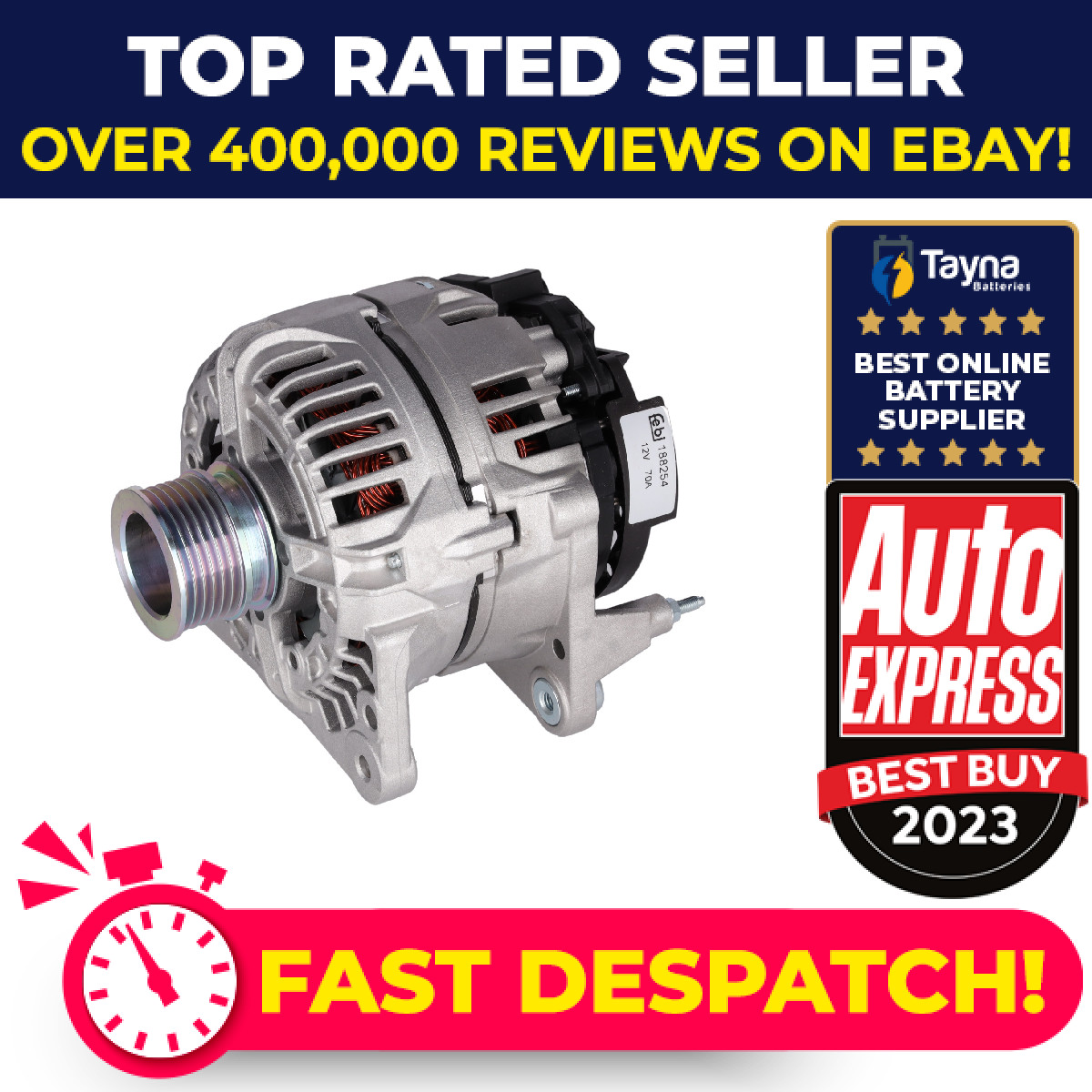 Alternator fits AUDI A3 8L1 1.6 1.8 1.9D 96 to 03 047903018X 47903018X Febi New