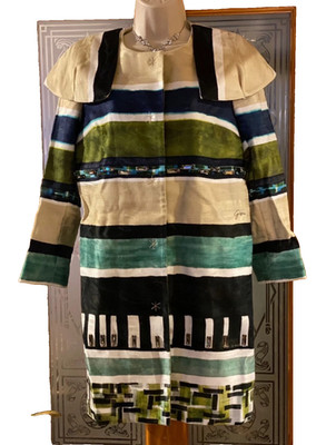 GIZIA Damen Gold Collection Limited Edition Unikat Signiert Jacke Mantel Kleid 38
