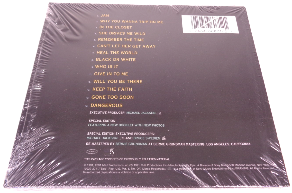 Michael Jackson: Dangerous Special Edition CD NEW Sealed w