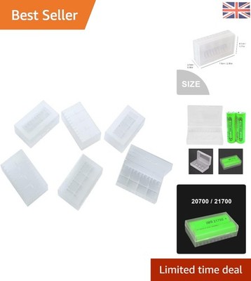 6 Stück transparente Batteriekoffer - leichte, wasserdichte Aufbewahrung für 20700/21700