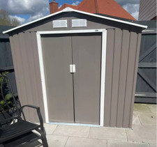 Metal Garden Storage Shed Lockable Outdoor Storage Vents Tools Bike Utility Unit