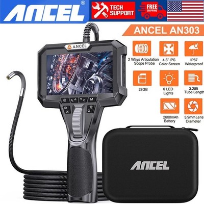 ANCEL AN303 Industrial Borescope Endoscope Inspection Camera Articulated 210°