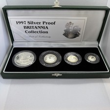 1997 Silver Proof Britannia Collection 4-Coin Set with COA