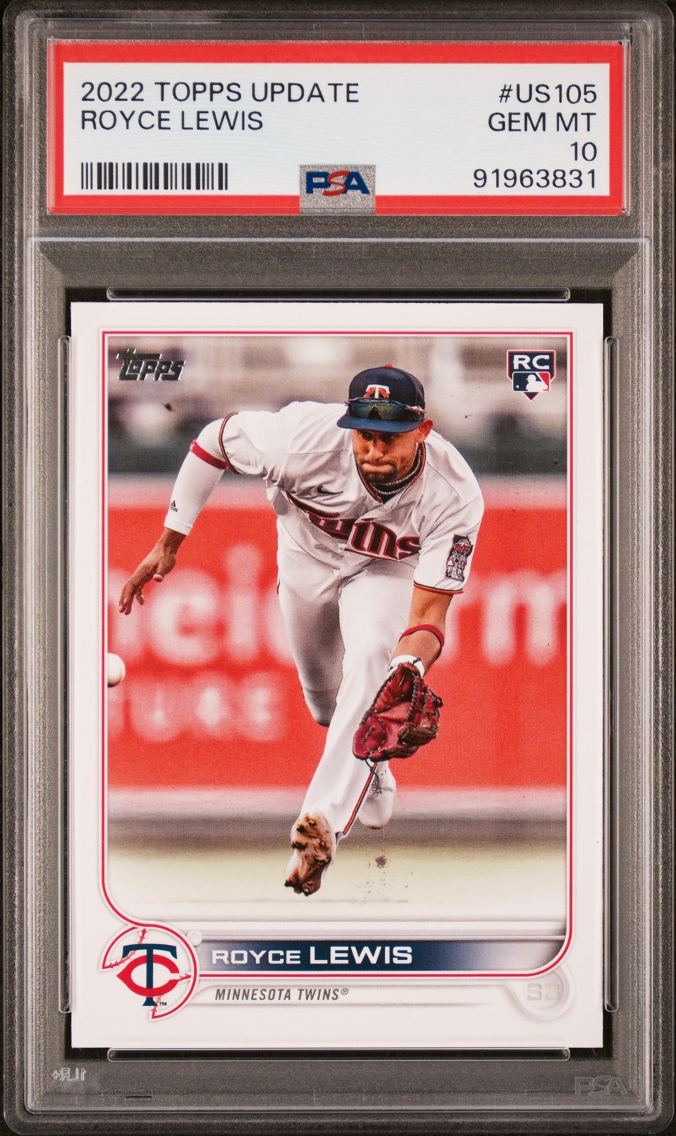 2022 TOPPS UPDATE #US105 ROYCE LEWIS ROOKIE RC PSA 10