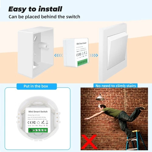 Smart Switch Wifi Smart Mini Pass Through Concealed Box Pass Through，PCV-0