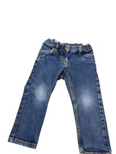 Hanna Andersson Jeans Kids 3T Blue Straight Adjustable Waist Snap Denim