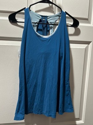 Lululemon Cross Conditioning 2-in-1 Racerback Tank in Carbon Blue/Blue Haze