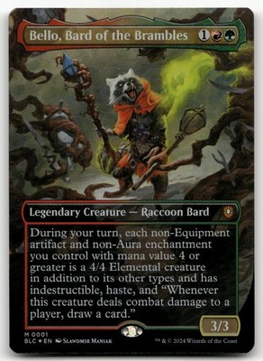 Bello, Bard of the Brambles (Borderless) #1 (Foil) NM Bloomburrow BLC Magic MTG