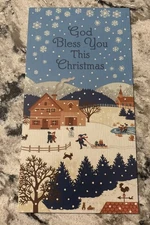 Christmas Money & Gift Card Holder 4.25”x8” Religious Greeting Card