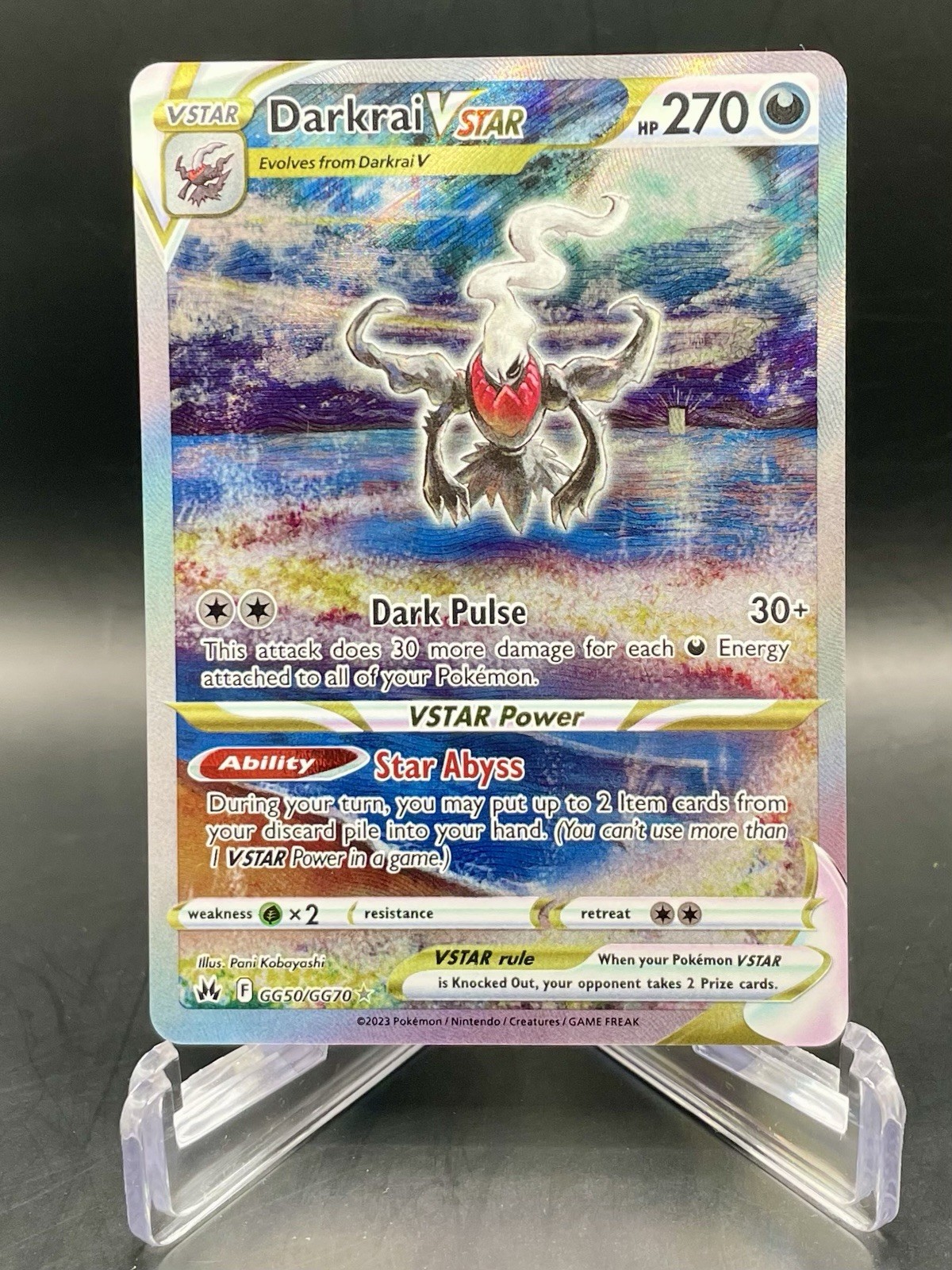 Darkrai VSTAR GG50/GG70 Crown Zenith Galarian Gallery Ultra Rare Pokemon Card NM