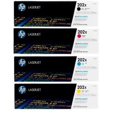 HP 202X Genuine High Yield Toner Set CF500X-CF503X Black Cyan Magenta Yellow