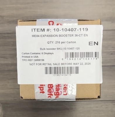 Pokemon Chaos Rising ME04 Booster Case (6 Boxes) Factory Sealed