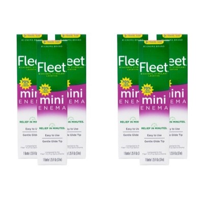 6 Pack Fleet Bisacodyl Enema, Ready To Use - 1.25 Oz